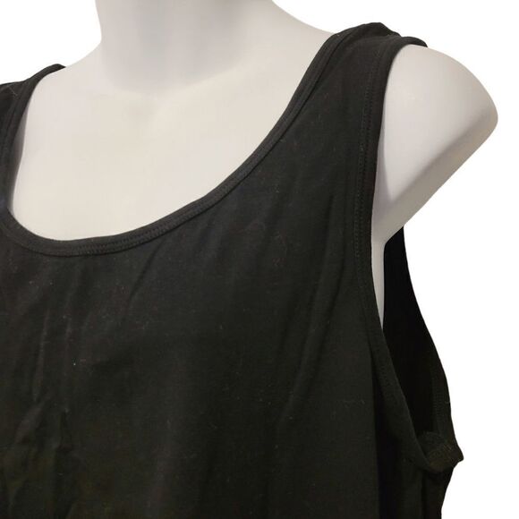 2/$20 Joe Fresh Plain Black Tank Top Size: XXL - Picture 3 of 5